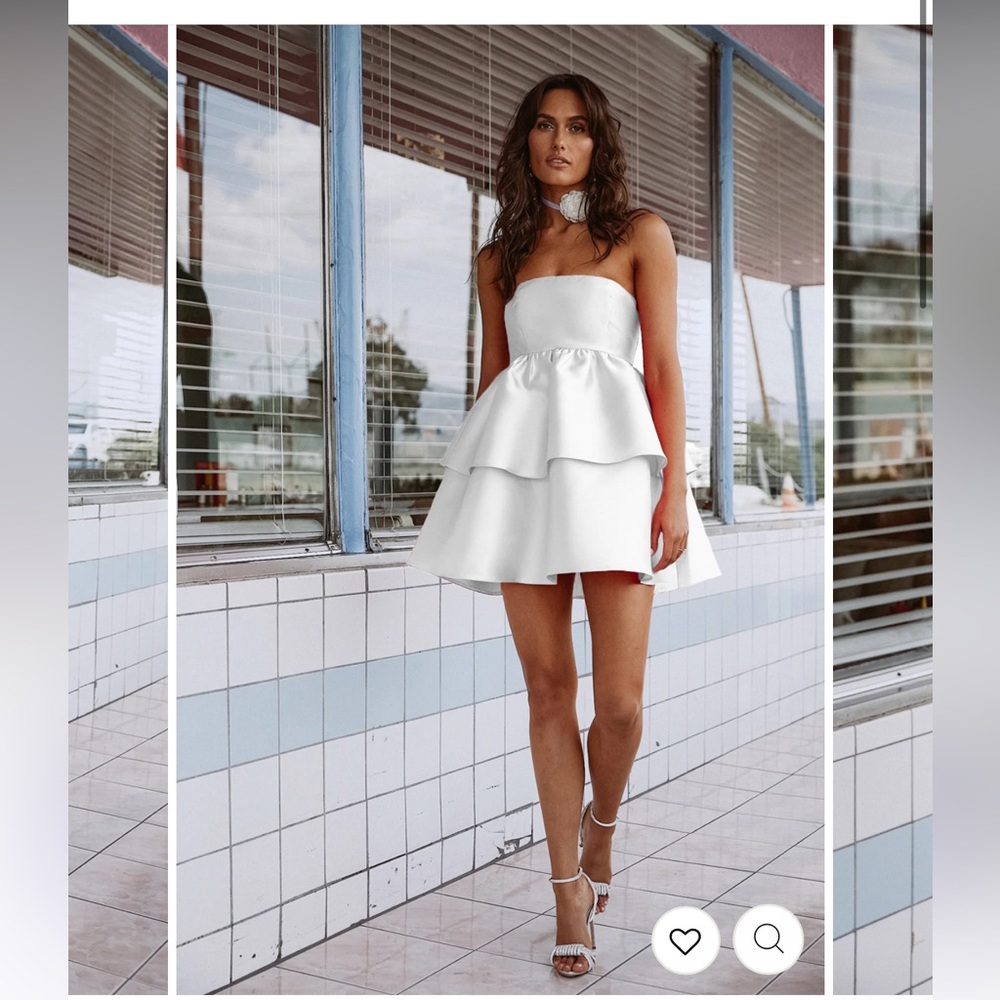 NWT 12th Tribe Sophie white Saigon strapless dress S